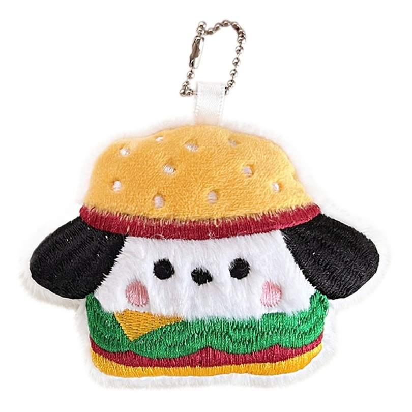 Tengyi original cute cartoon plush puppy doll pendant girl heart bag keychain decorative jewelry wholesale