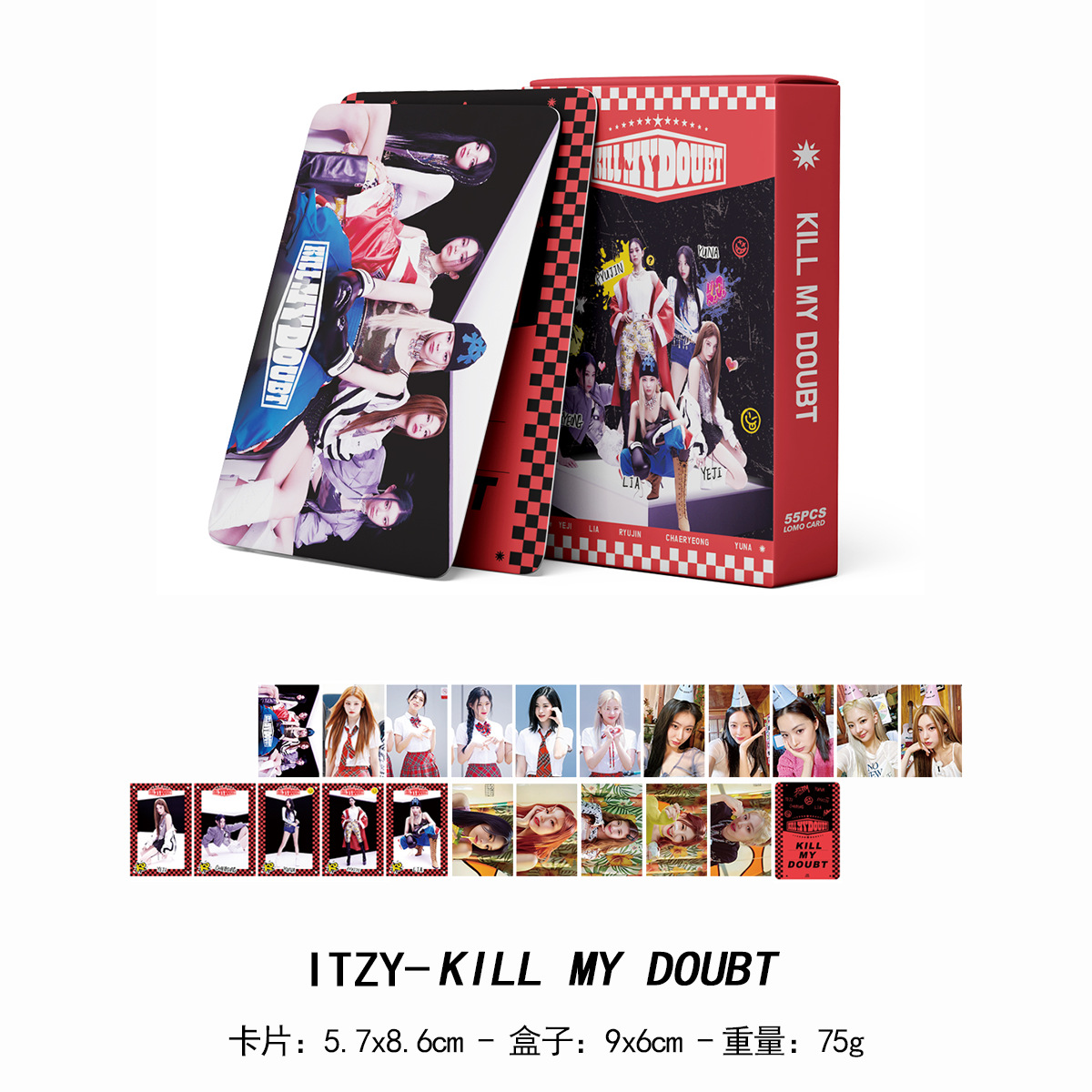 Itzy Photocard Doubt Album Choi Ji Soo, Shin Soo-Jin, Shin Yoo-Na 55 Lomo Cards Kpop Itzy Support