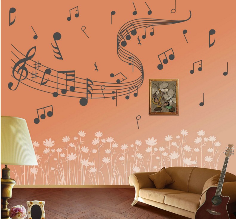 Picture of Music note 0855 Amazon ebay hot sale special price new carved decorative DIY wall stickers