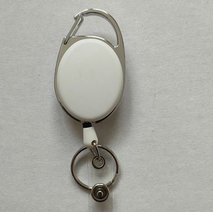 Picture of Oval Outdoor Solid Color Solid Color Easy Pull Buckle Easy Pull Retractable Buckle Wire Pull Cable ID Buckle Retractable Keychain