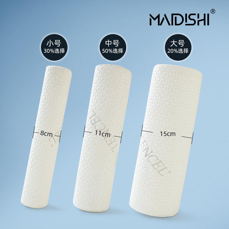 Picture of Neck Pillow Round Head Pillow Cervical Pillow Memory Foam Pillow Core Cylindrical Pillow Cervical Pillow Cervical Pillow Lumbar Pillow