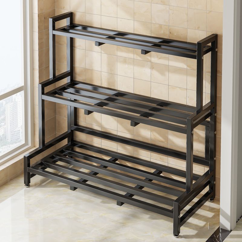 Wrought Iron Flower Rack Storage Rack Balcony Outdoor Stepped Hanging Rack Modern Simple Indoor Home Succulent Flower Painting Wenwu