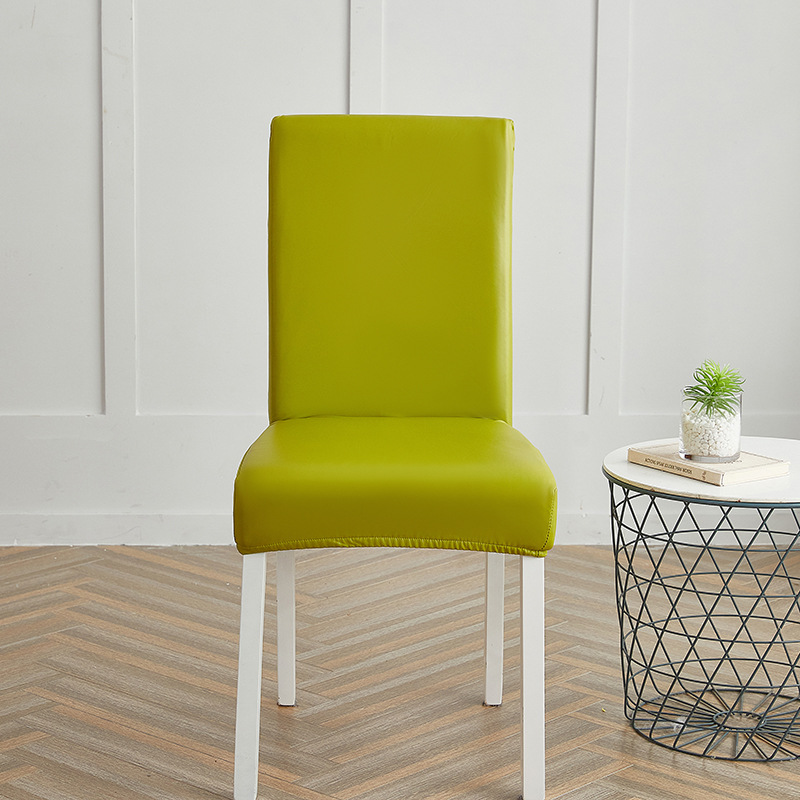 Picture of Chair Cover Cross-border New Solid Color Stretch Leather Seat Cover Amazon Dining Chair Office Waterproof and Dustproof Chair Cover