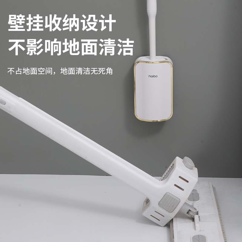 Picture of Silicone Toilet Brush Household No Dead Corner Toilet Brush No Punching Wall-Mounted Bathroom Squat Toilet Cleaning Brush