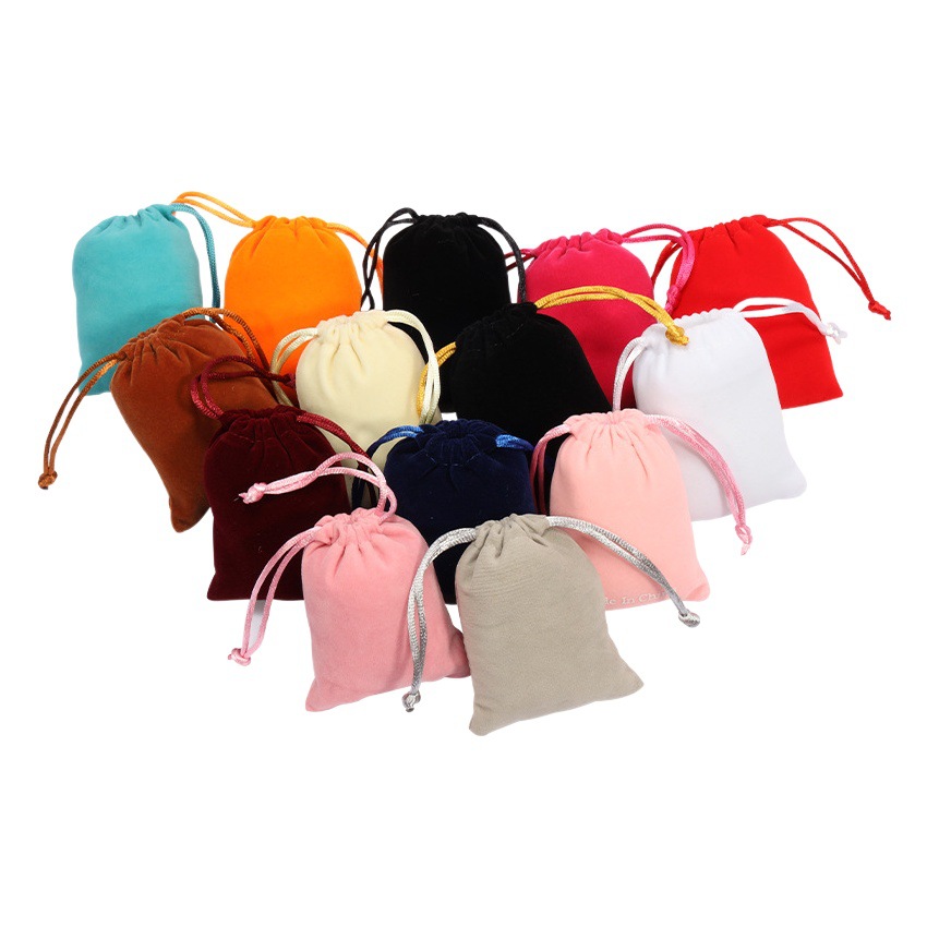 Velvet Bag, Soft Knitted Bottom Bag, Jewelry Packaging Drawstring Flap Pocket Pants, Jewelry Accessories Storage Bag