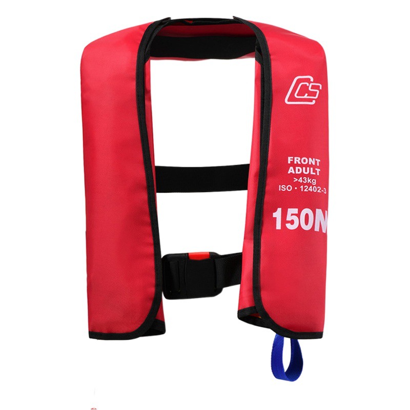 Factory straight hair inflatable life jacket professional life-saving inflatable three-second inflatable large buoyancy adult with ccs certification
