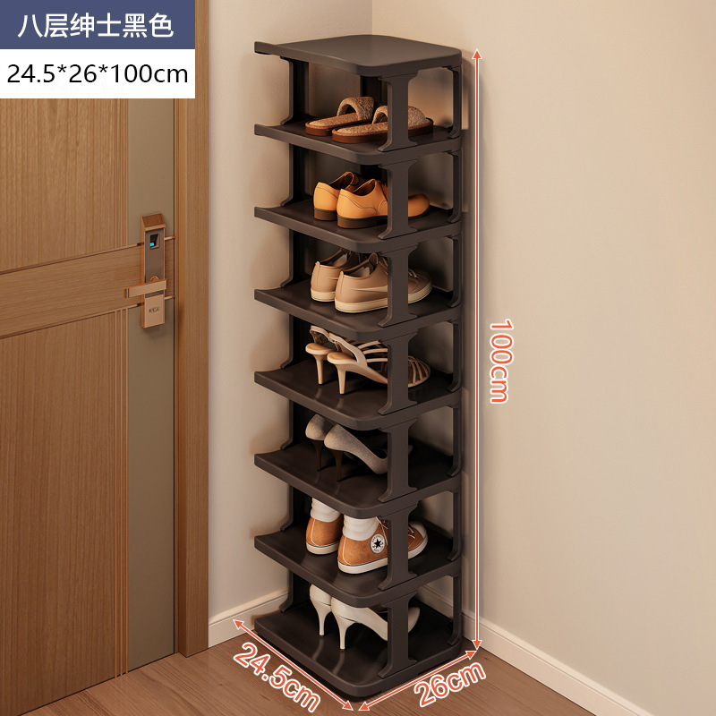 Picture of Simple Dust-proof Small Shoe Rack at Dormitory Door Household Multi-layer Space-saving Installation-free Storage Shoe Cabinet