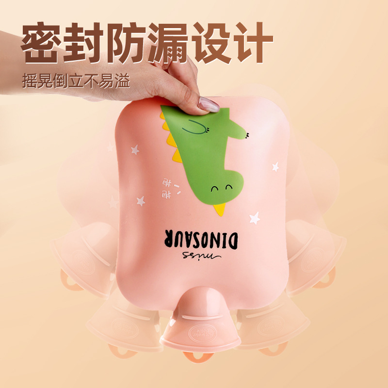 Picture of Pvc Water-Filled Cartoon Plush Hot Water Bottle Student Cute Explosion-Proof Hand Warmer Bag Removable and Washable Foot Warmer Water-Filled Hot Water Bottle