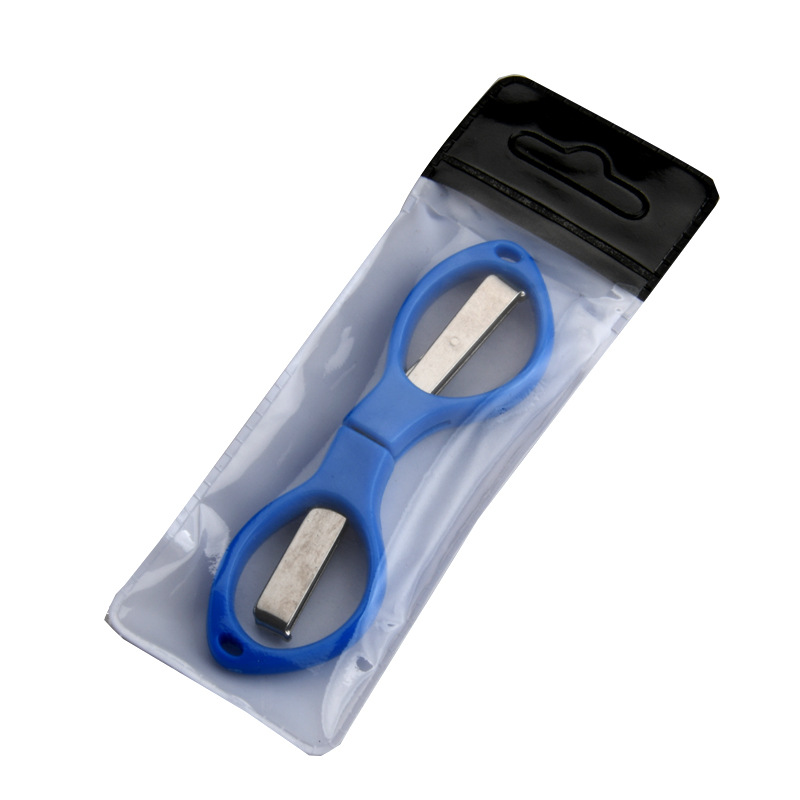 Picture of Stainless steel folding scissors plastic handle/alloy stretch shear travel portable fishing Special 8/eight character scissors wholesale