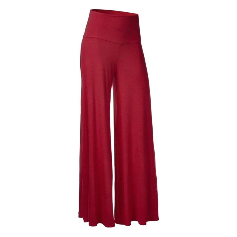 Overseas delivery Amazon Women's Ice Silk draping wide-leg pants plus size yoga pants fitness high waist loose pants