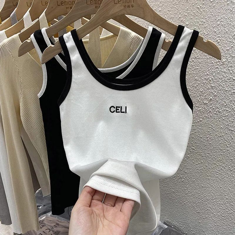Pure Desire Style Camisole Women's Sports Sexy Inner Base Shirt Summer Sweet Hot Outer Sleeveless T-Shirt Top Ins
