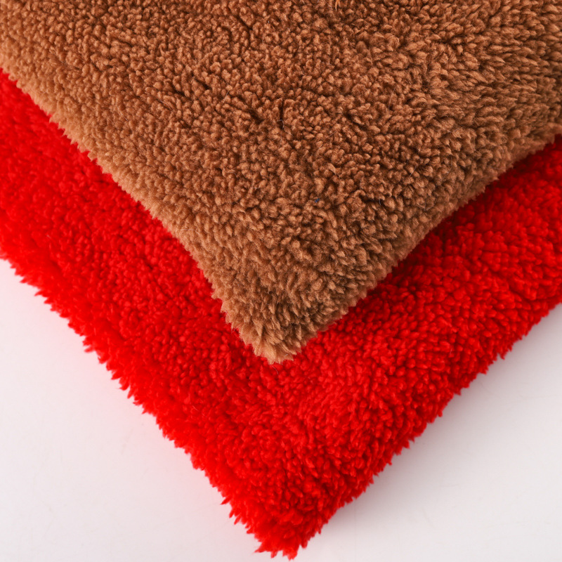 Single-sided cotton wool imitation cotton wool wind shield lining bathrobe pajamas pet toy shoes composite flannel