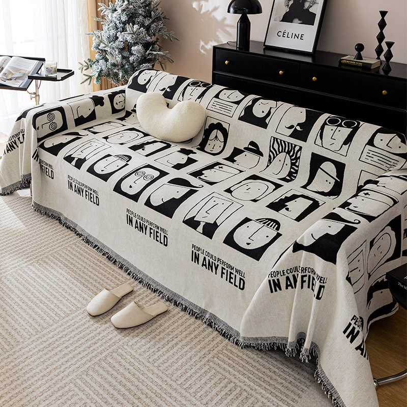 Picture of American Cartoon Sofa Towel Full Cover Chenille Sofa Cover Universal Cover Four-Season Universal High-End Sofa Cover