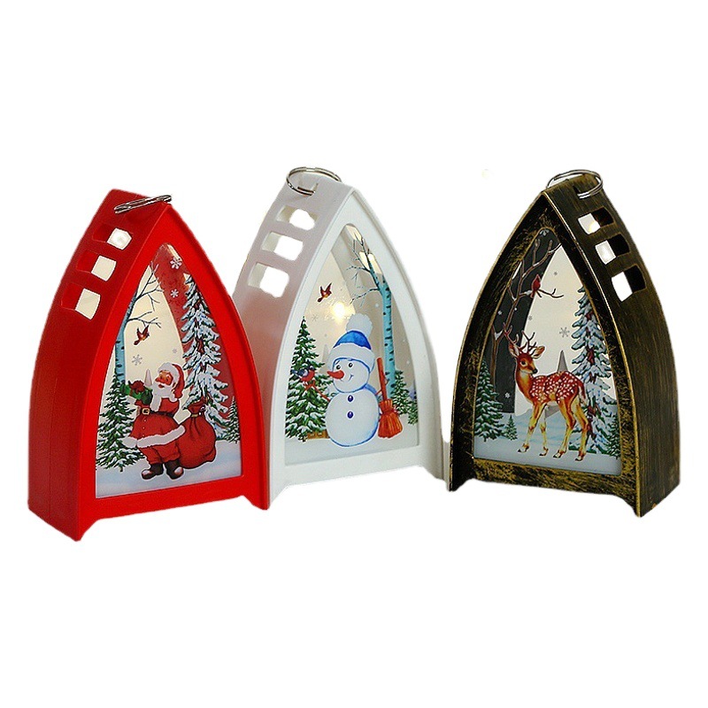 Christmas decorations led candle lights Christmas hanging lights children's portable cross-border new retro window ornaments
