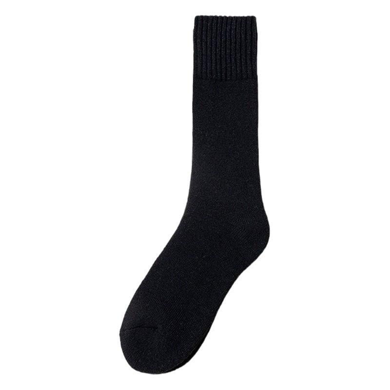 Women's stockings fleece-lined thick autumn and winter warm Terry super thick mid-calf socks heating lambswool stockings