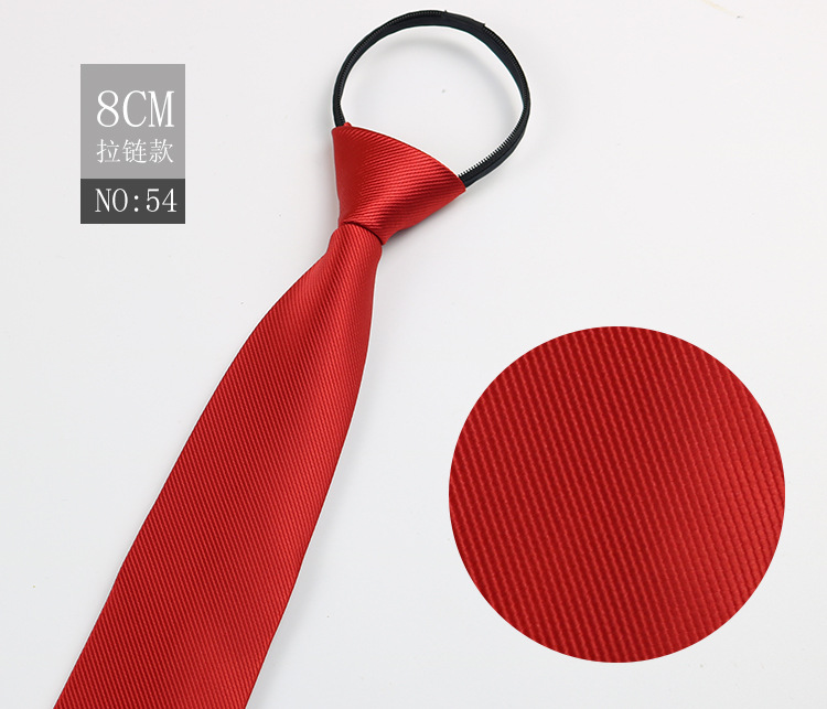 Picture of Factory Black Men's Tie Striped Blue Business Tie Lazy People Knot Free Zipper Tie in stock Wholesale