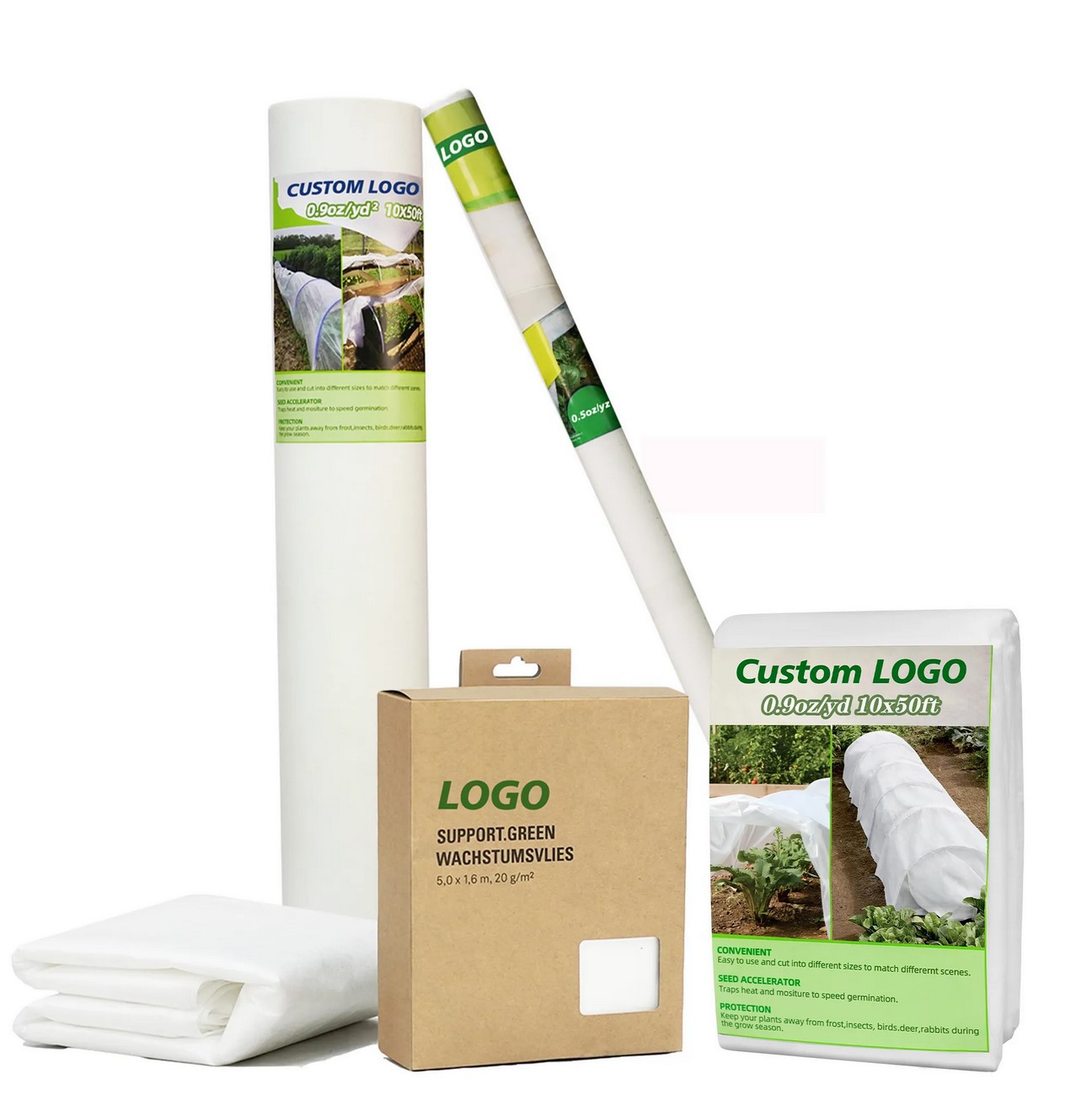 Picture of Cross-border pp Spunbond Non-woven Seedling Insulation Cloth Cold Cover Splicing Covering Cloth Agricultural Industrial Packaging Non-woven Fabric