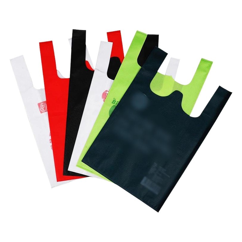 Spot non-woven vest bag environmental protection non-woven shopping tote bag advertising non-woven convenience bag wholesale