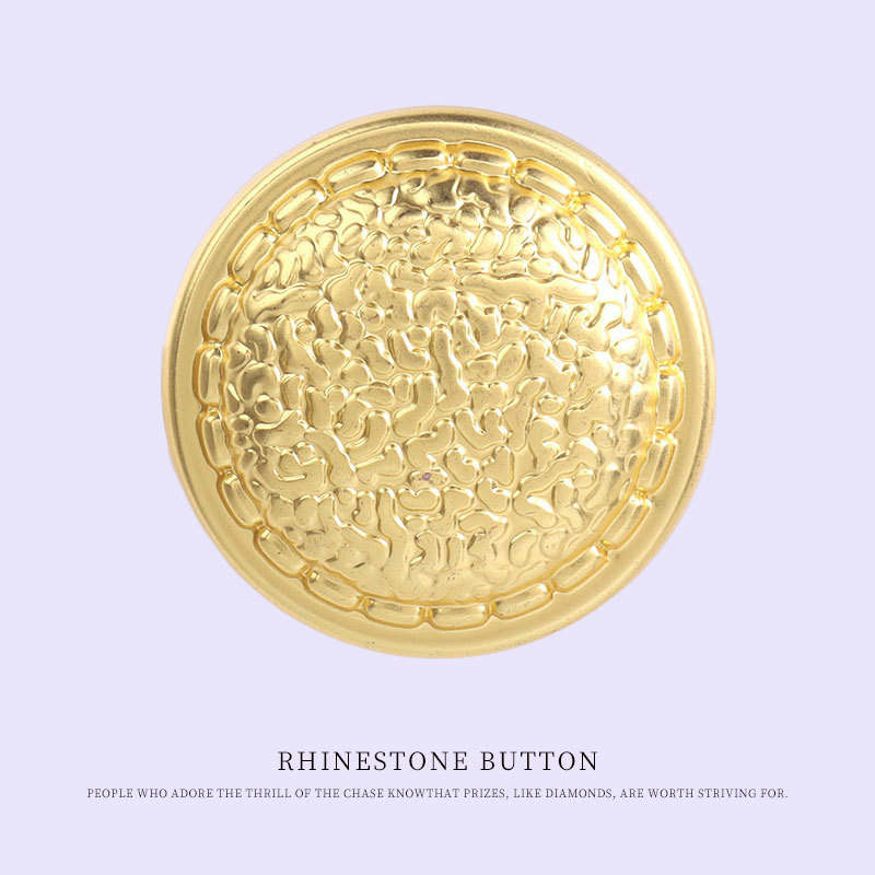 Exquisite striped metal button coat windbreaker golden button suit jacket hand button wholesale