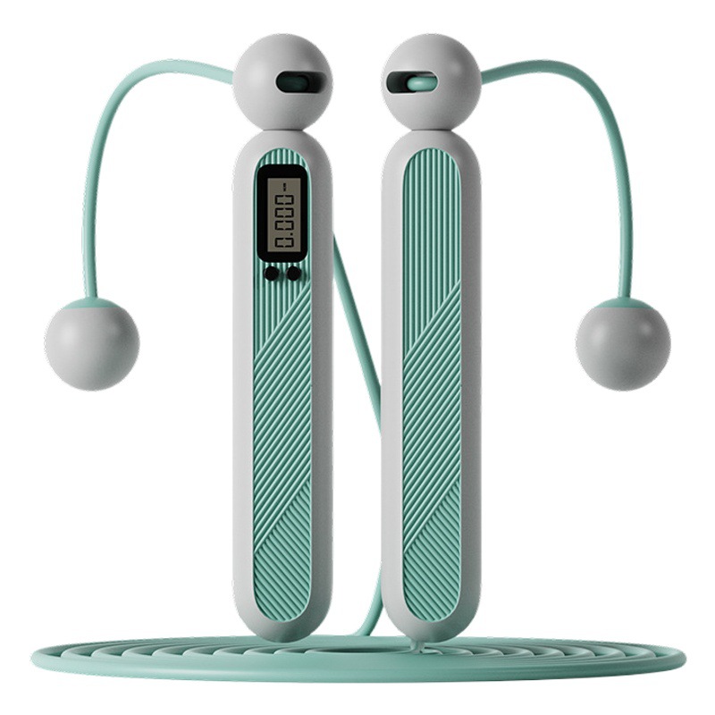 New Skipping Rope Ropeless Ball Counting Skipping Rope Fitness Wholesale Sports Weight-Bearing Model Slimming Counting Ropeless Skipping Rope Counting