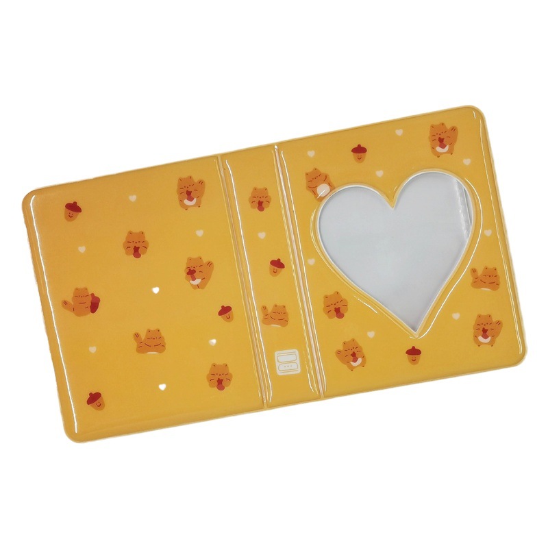 Ins style three-inch love photo album cute tiger clapper storage book transparent pp inside page star album card book