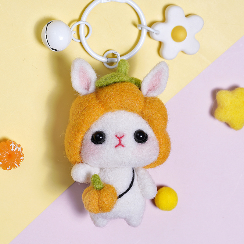 Picture of Little White Rabbit adult handmade diy creative gift hands-on sewing homemade material package wool felt pokes
