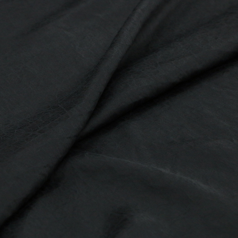 [Double-sided black] old crepe silk plain satin turtle crack non-heritage fragrant cloud yarn fabric cheongsam clothing fabric