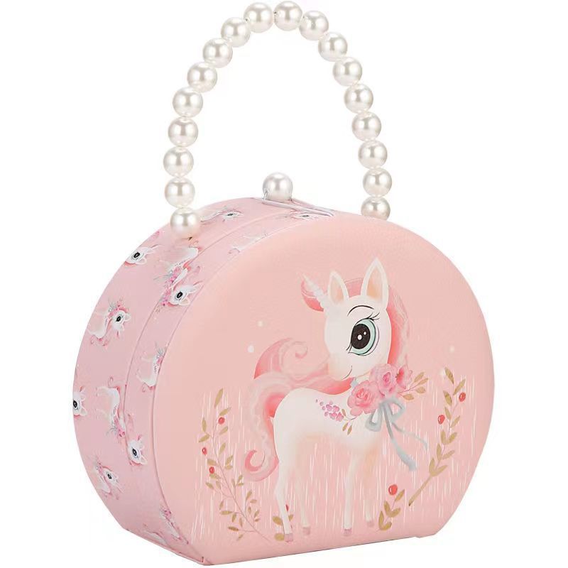 Picture of Cartoon Children's Unicorn Jewelry Box Girls Birthday Gift Jewelry Small Shoulder Bag Girls Toy Bag Manufacturer Wholesale