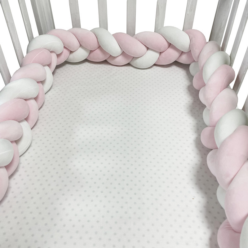 Picture of Baby Bed Circumference ins New Hand-Woven Long Knotted Ball Three-strand Brait Anti-collision Soft Bag Baby Bed Circumference