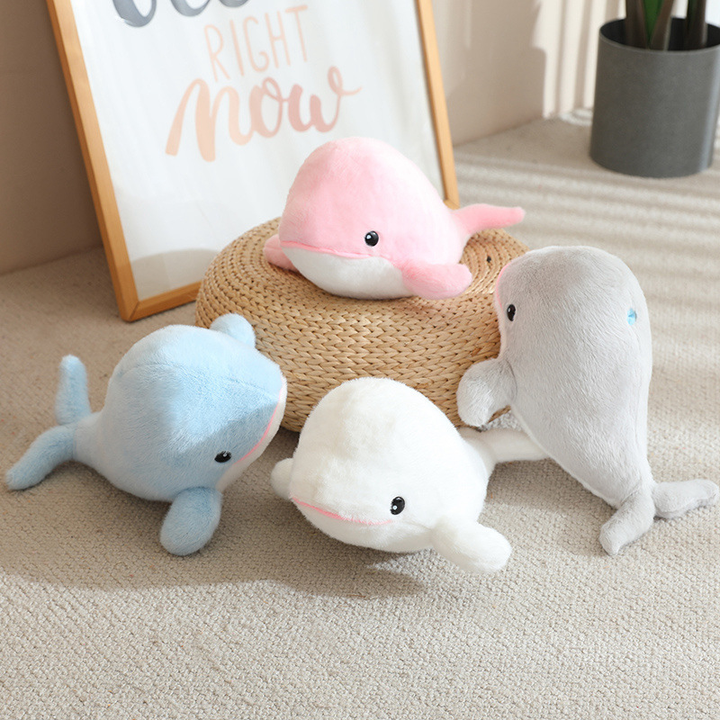 Picture of Little Beluga Sea Animal Plush Toy Dolphin Shark Killer Whale Doll Children's Gift Grasp Wedding Doll
