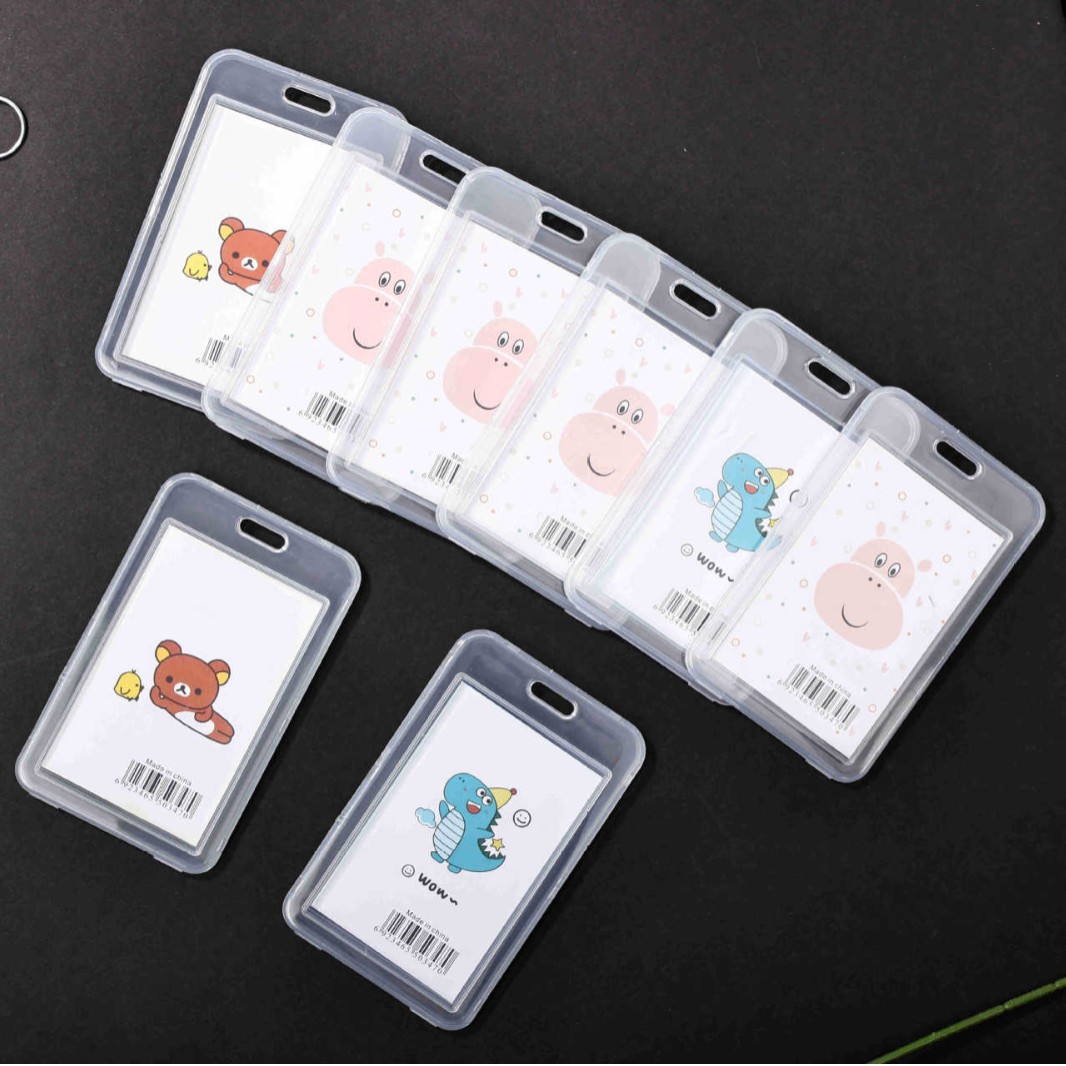 Picture of QR code transparent card holder campus student staff PP plastic work card epidemic prevention QR code storage portable badge