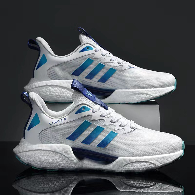Popcorn sneaker Men's 2023 Spring and Summer New Korean Style Shock Absorption Ultra Light Soft Bottom Shoes Ice Silk Breathable Running Shoes