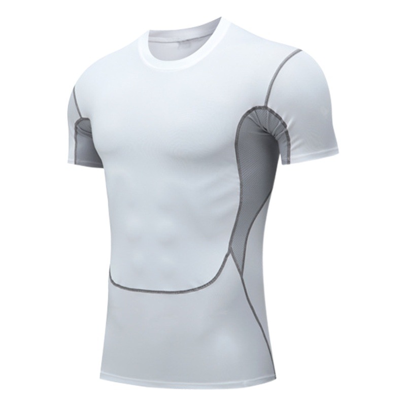 2023 new running fitness suit elastic sports tights quick-drying training fitness basketball fitness short sleeve base