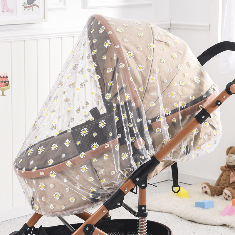 Picture of Baby carriage mosquito net full cover printed stroller mosquito net increased encryption baby umbrella anti-mosquito net mosquito net cover universal