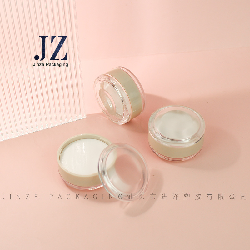 Jinze New Product Double Layer Round Eye Shadow Plate Blush High Disc Eyeliner Lip Mud Bottle Empty Box Material