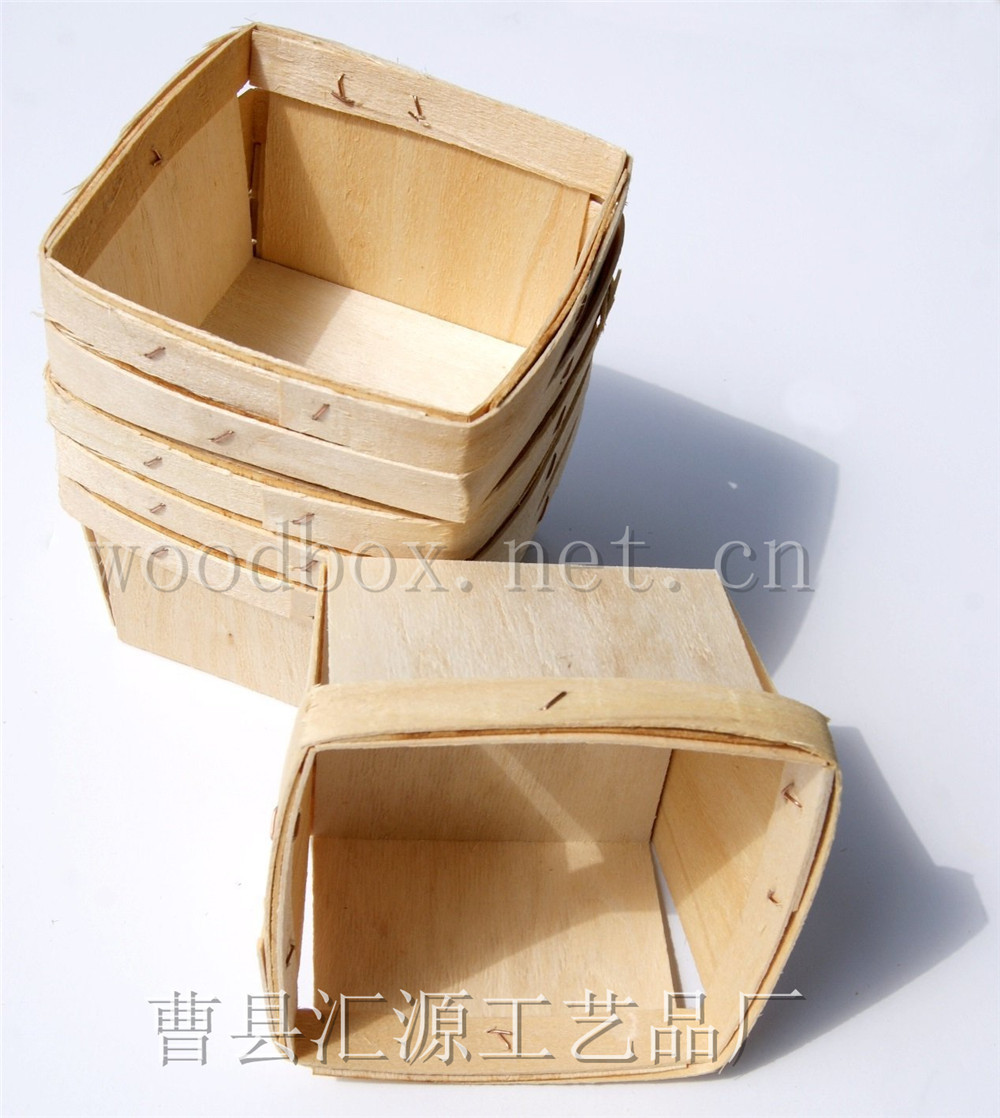 Picture of European, American, Japanese and Korean small wooden basket wooden basket Mini Fruit Grape Tomato Cherry strawberry wooden box