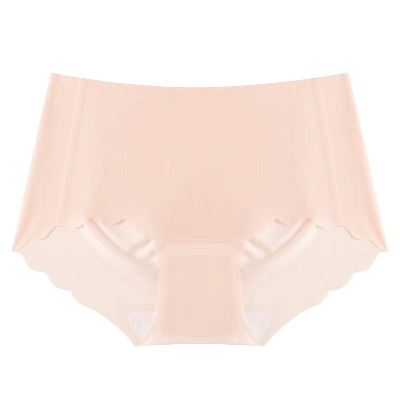 Women's Mid-waist seamless ice silk underwear summer ultra-thin pure cotton cotton antibacterial crotch plus size Japanese women's wholesale