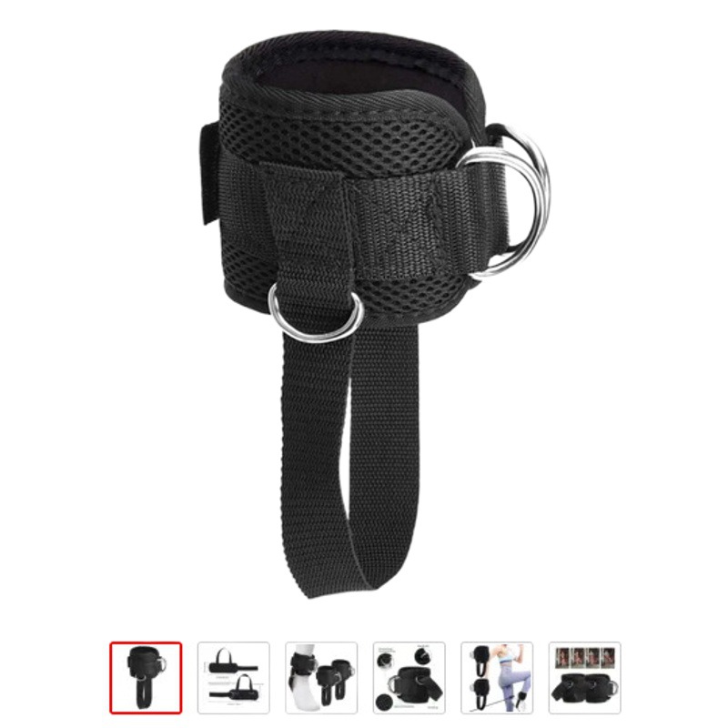 Leg strength trainer fastener fitness foot ring foot buckle ankle strap elastic resistance band tension cord accessories