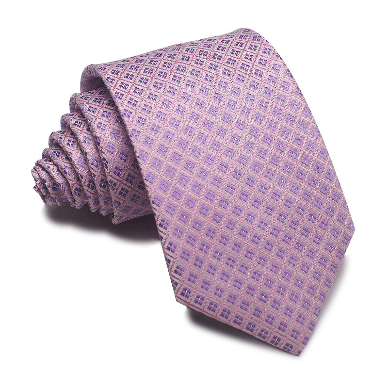 Picture of 25 New 8cm Polyester Jacquard Stripesd Tie 7cm Men's and Women's Business Formal Wear Casual High-End Red Black Blue