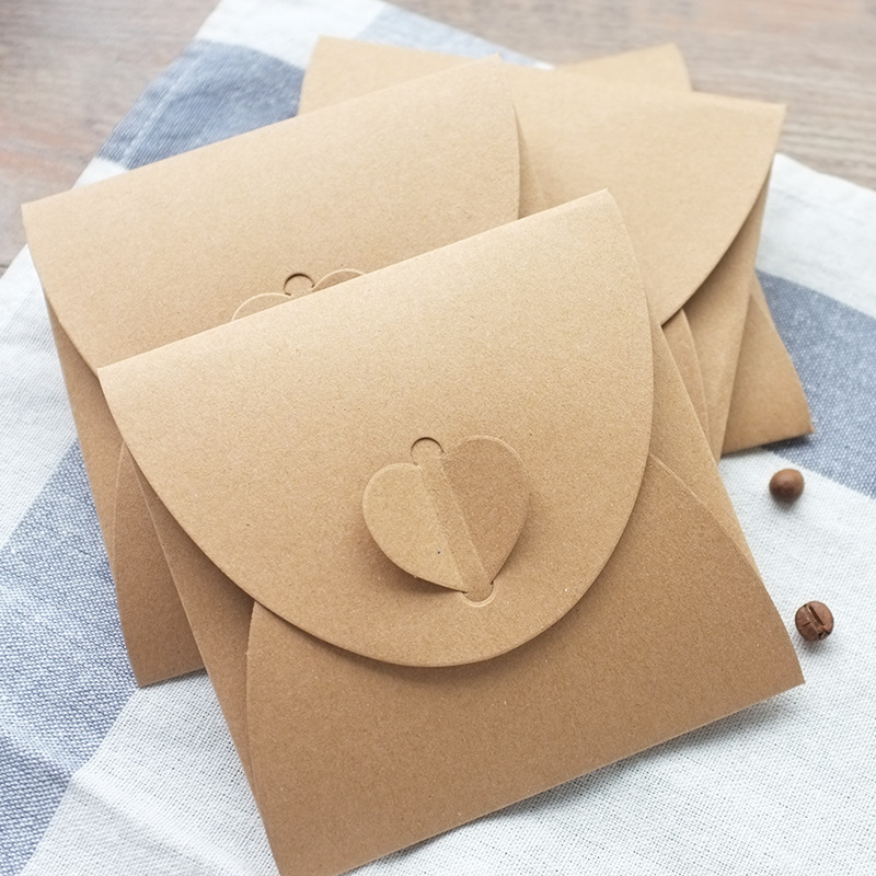 Muguang Square Cd Disc Storage Creative Retro Kraft Paper Thickeneded Envelope