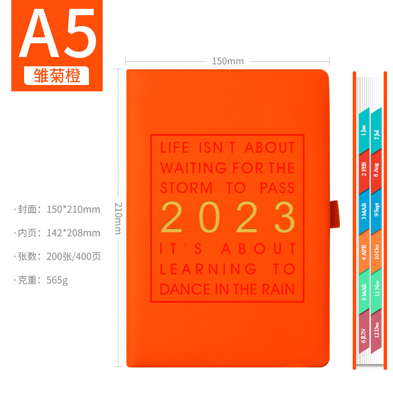 Picture of 2025 Schedule, 365-Day Daily Planner, One Page Per Day, Diary, Notepad, Time Management Notes
