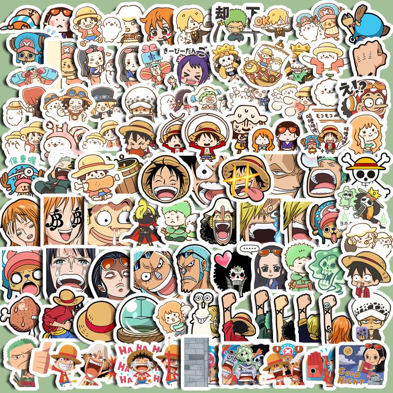 Cute Cartoon One Piece Luffy Sticker Luggage Sticker Thermos Sticker Waterproof Decorative Hand Account Computer