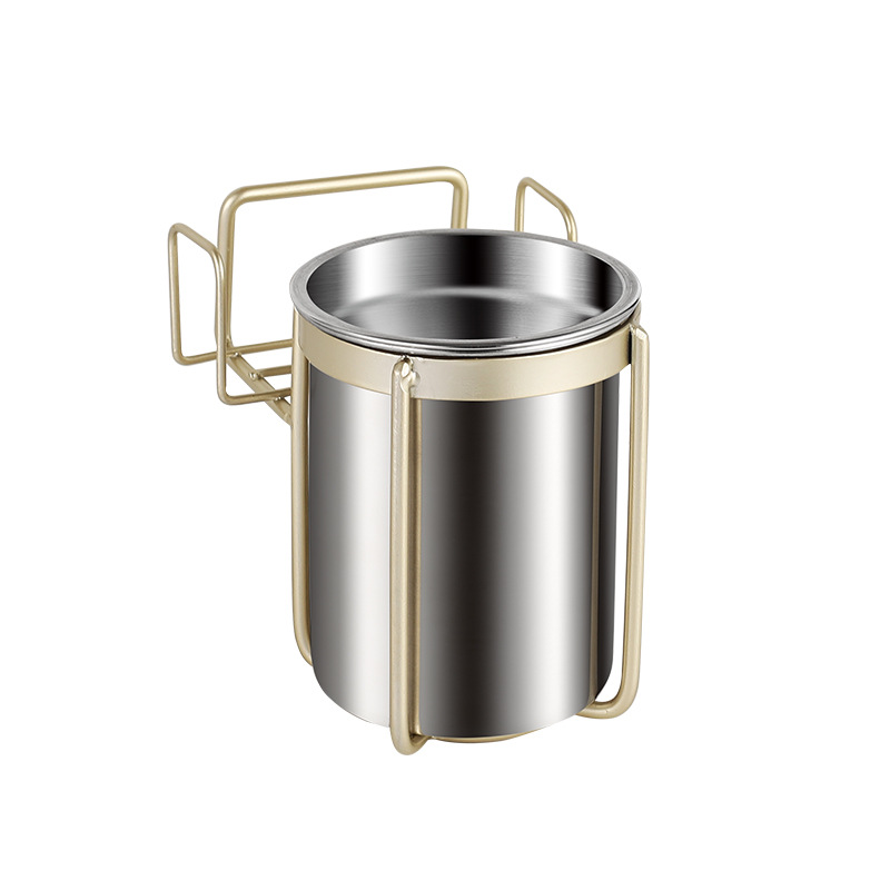 Picture of Stainless steel wall-mounted ashtray creative bathroom anti-fly ash wholesale non-perforated multifunctional ash rack logo