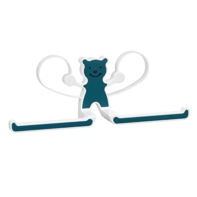 Picture of Punch-free clothes hanger storage balcony clothes hanger clip hook storage tissue towel storage washing machine rack