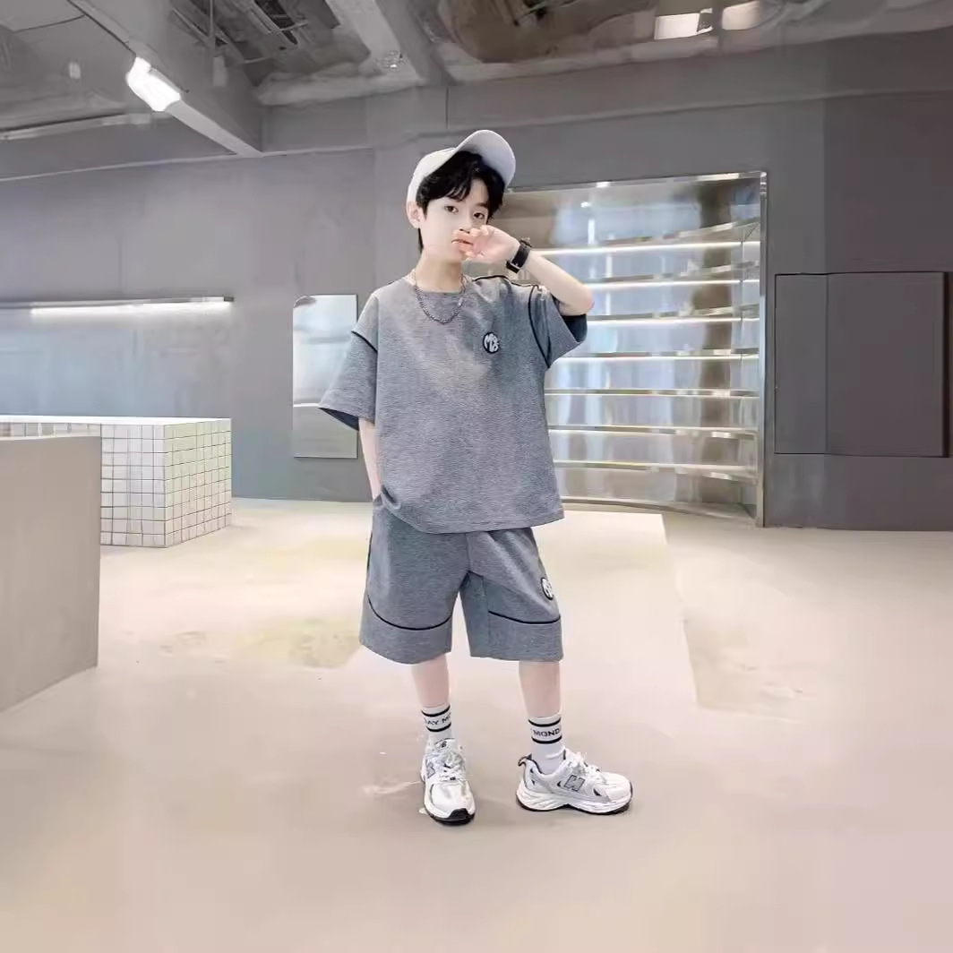 Picture of Children's Wear Boys Summer 2024 New Korean Style Western Style Casual Loose Cool Fashionable Handsome suit Two-piece Set