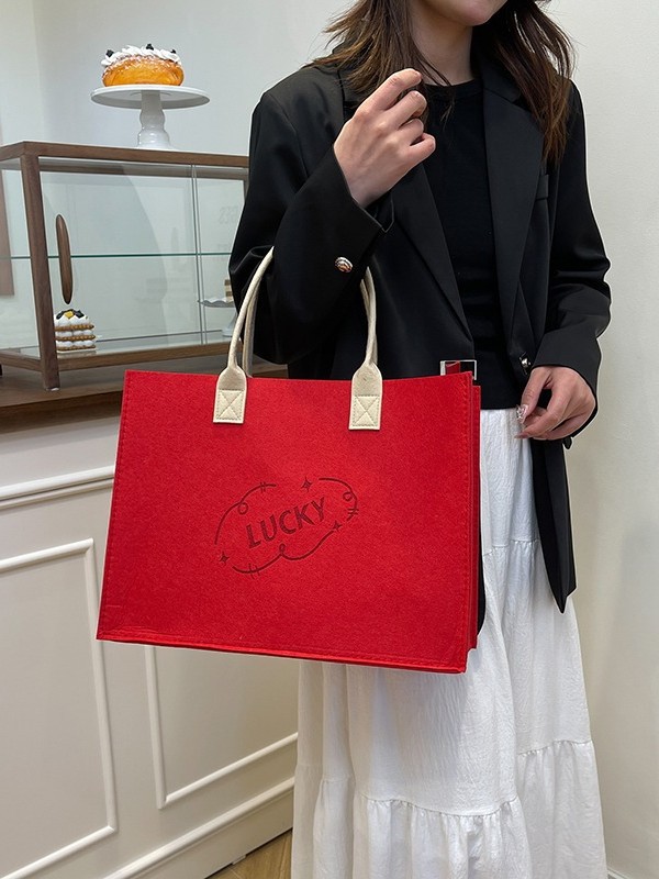 Felt Bag Baby Shower Corporate Event Spring Festival Wedding Gift Souvenir Tote Bag Can Be Printed with Logo and Customized