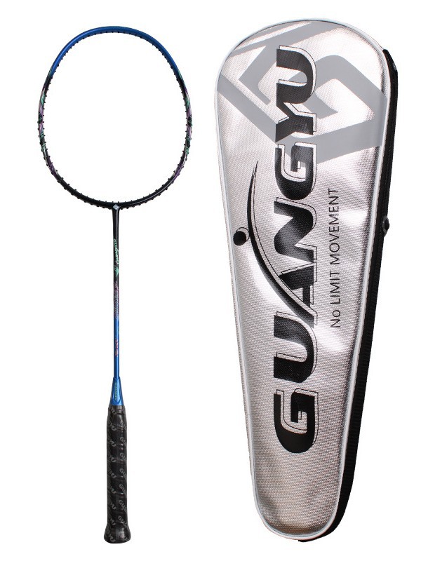 Cross-border best-selling Quantum 6U badminton racket, full carbon ultra-lightweight, 72g adult carbon fiber badminton racket single-pluck