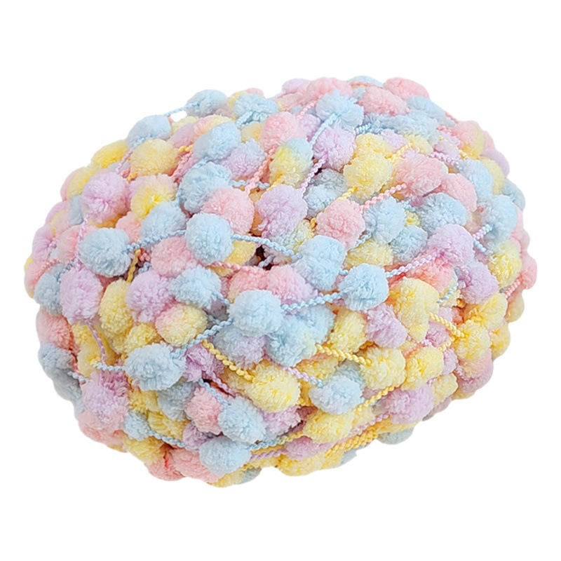 Small snowball wool ball ball ball ball knitting cover blanket car cushion foot pad diy crochet handmade material package