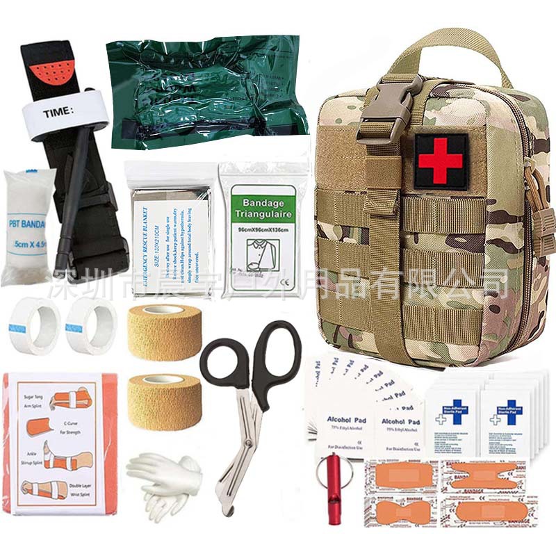 Picture of Outdoor Camping Survival Equipment Trauma Backpack Emergency Survival First Aid Kit Military Tactical Hemostatic Bandage