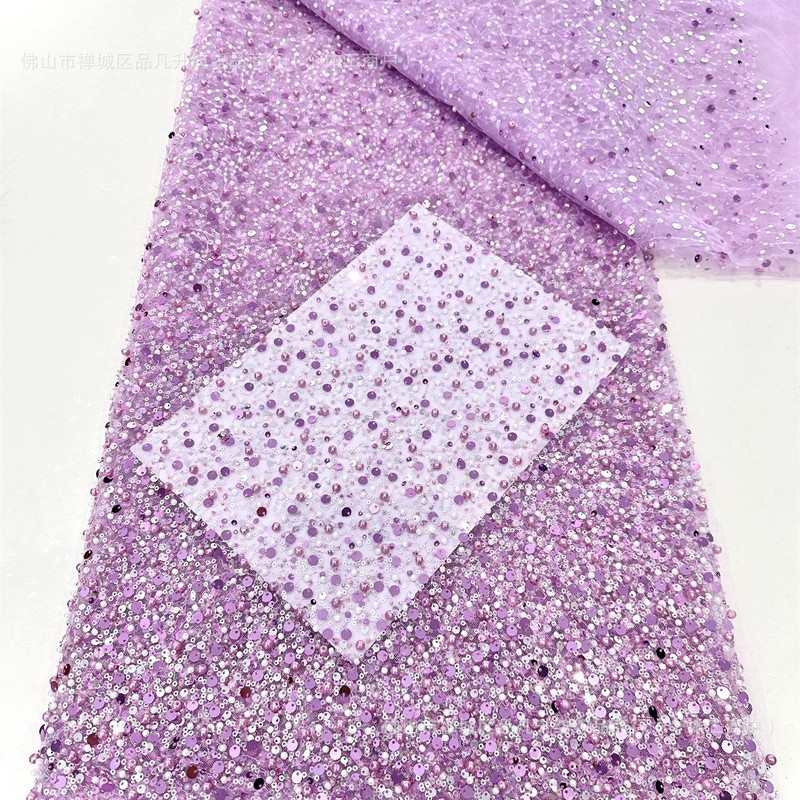 Spot Wholesale Sequin Embroider Fabric Fashionable Haute Couture Wedding Dress Banquet Evening Dress Fishtail Skirt Fabric